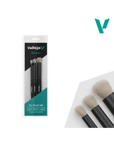 Dry Brush Set - NATURAL HAIR (S, M & L) - Vallejo