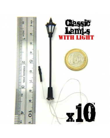 10x Classic Lamps with LED Lights