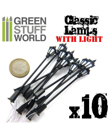 10x Classic Lamps with LED Lights