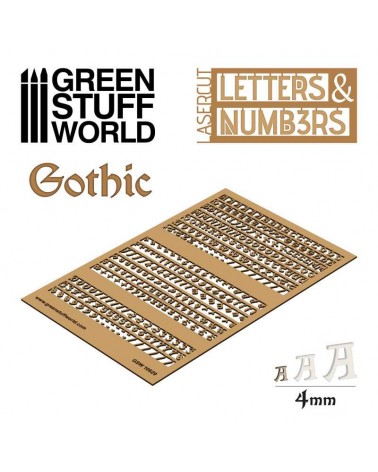 Letters and Numbers 4 mm GOTHIC