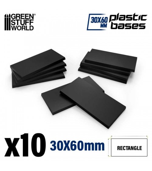 Plastic Rectangular Bases 30x60mm