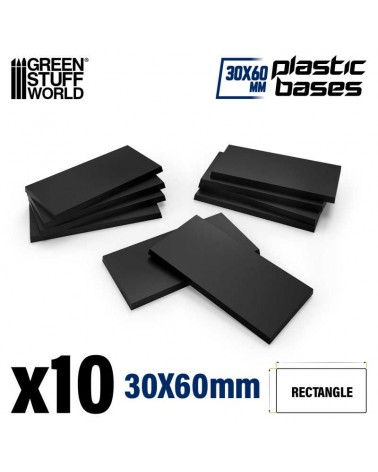 Plastic Rectangular Bases 30x60mm