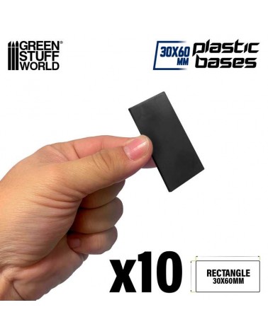 Plastic Rectangular Bases 30x60mm