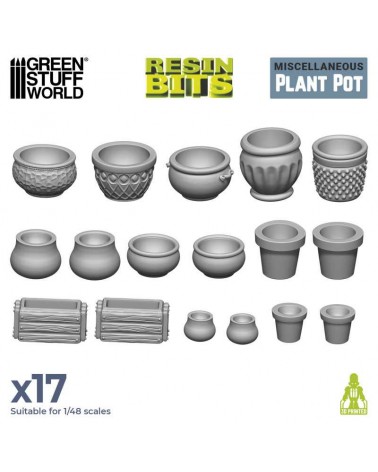 Set de pots en résine / Plant pots