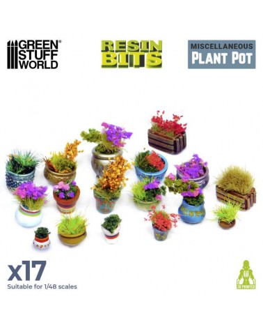 Set de pots en résine / Plant pots
