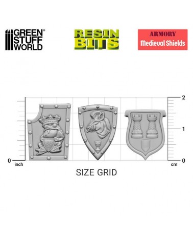Old World Boucliers Médiévaux / Old World Medieval Shields - 3D printed set