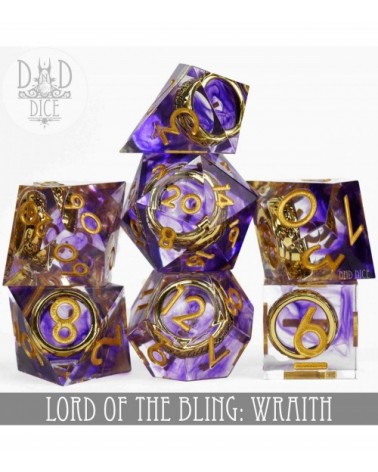 Set de dés Lord of the Bling: Wraith - Handmade