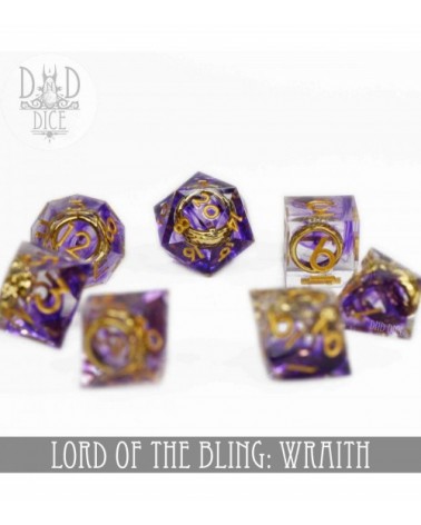 Set de dés Lord of the Bling: Wraith - Handmade