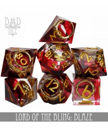 Set de dés Lord of the Bling: Blaze - Handmade