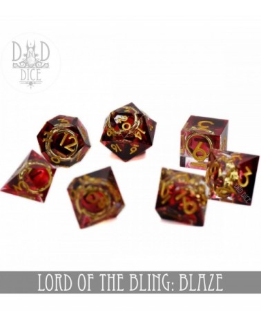 Set de dés Lord of the Bling: Blaze - Handmade