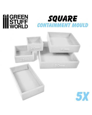 5x Containment Moulds for Bases - Square