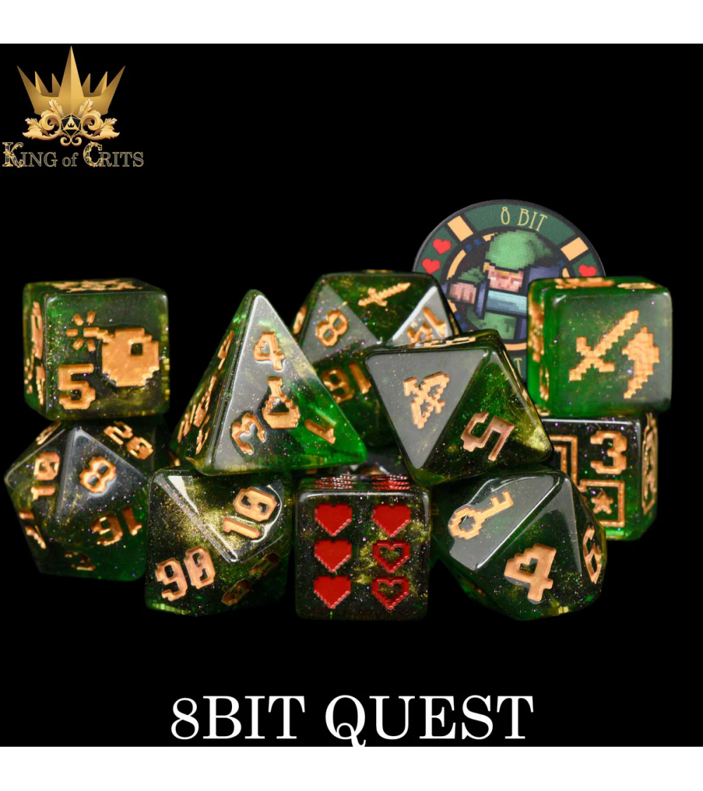 8BIT Quest - 11 Dice Set