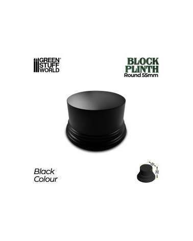 Round Block Plinth 5.5 cm - Black
