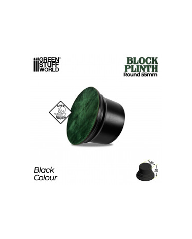 Round Block Plinth 5.5 cm - Black