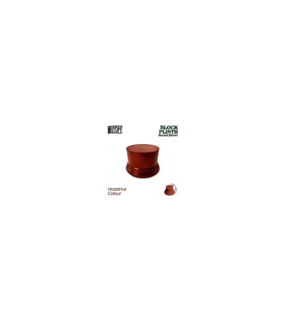 Round Block Plinth 5.5 cm - Hazelnut Brown