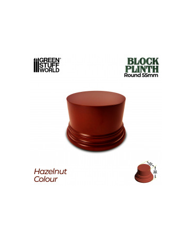 Round Block Plinth 5.5 cm - Hazelnut Brown