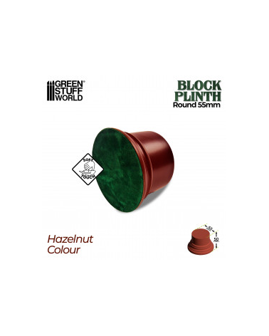 Round Block Plinth 5.5 cm - Hazelnut Brown