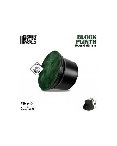 Round Block Plinth 6.5 cm - Black