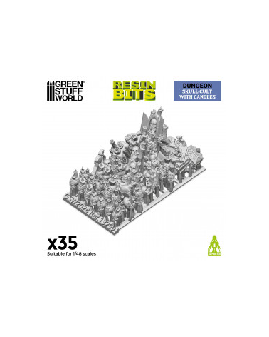 Set imprimé en 3D - Crânes et bougies 1:48
