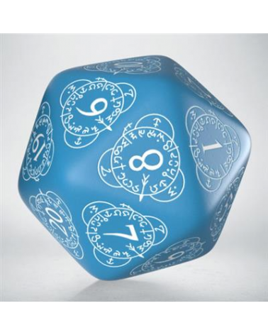 D20 Level Counter Blue & white Die