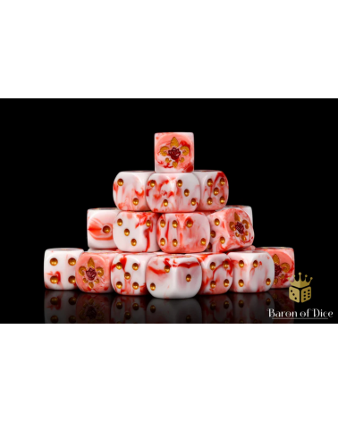 Fleur De Lis Dice - Bloody Rose