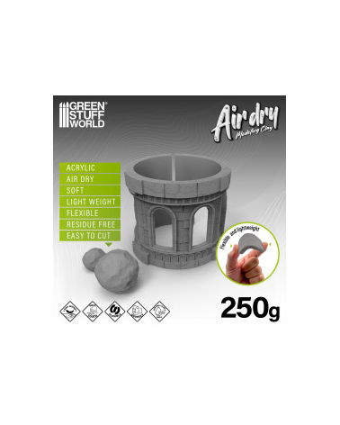 Air Dry Foam Clay 250gr. - Gris