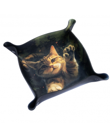 Dice Tray - Playing cat 22 cm x 22 cm