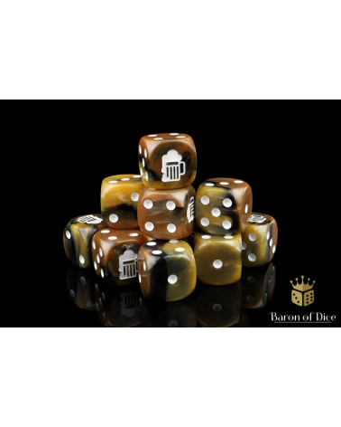 Beer Mug Dice - Metal Box