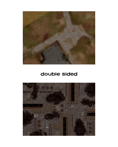 Gamemat 44"x60" Double sided G-Mat: Imperial Refinery and Defiled Monastery