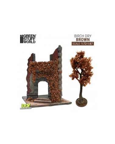 Feuillage lierre miniature - Bouleau Marron - Petit / Ivy Foliage - Brown Birch - Small