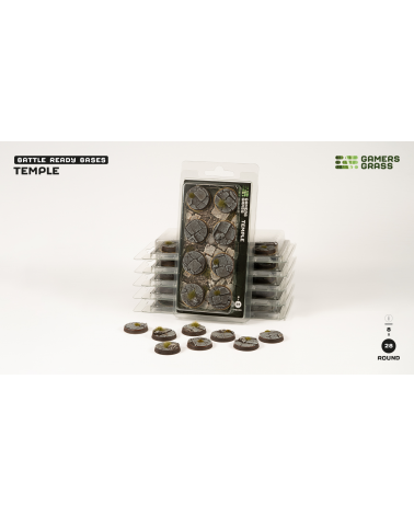 Temple Bases, Round 28mm (x8)