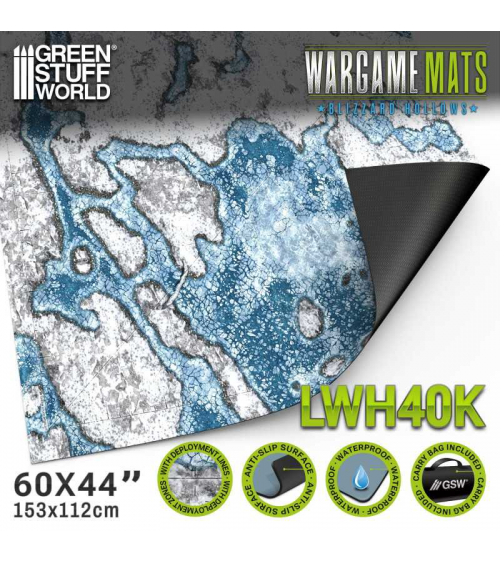 Neoprene Mat 44x60" Blizzard Hollows with deployment lines