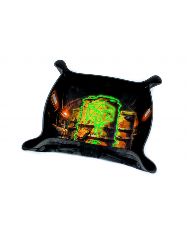 Dice Tray - Nuclear Bunker – Premium Dice Tray glowing in the dark