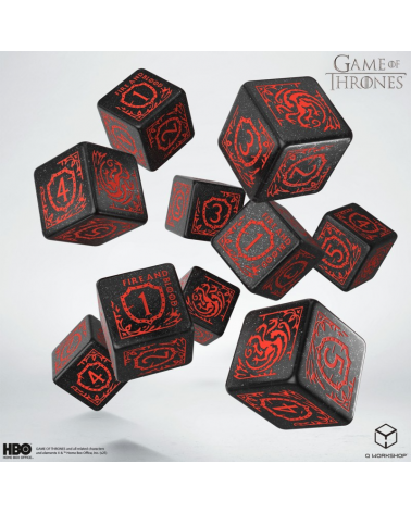 Game of Thrones - Targaryen 10xD6 Dice Set.