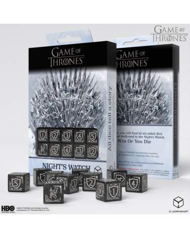 Game of Thrones - Night's Watch 10xD6 Dice Set.