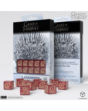 Game of Thrones - Lannister 10xD6 Dice Set