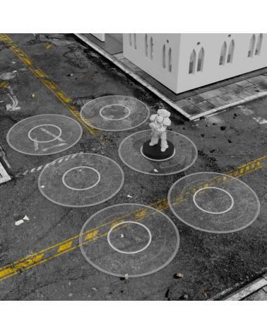Gabarits d'objectif basiques transparents - compatibles Kill Team / Basic Clear Objective Marker Kill Team compatible