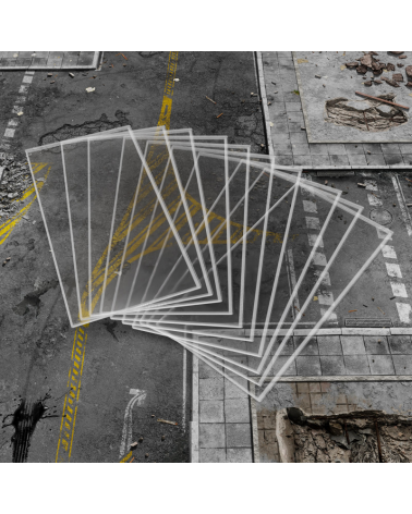 Gabarit Ruine WTC basiques x10 / Basic WTC Glasspack Footprints 10x