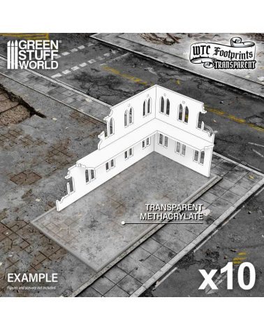 Gabarit Ruine WTC basiques x10 / Basic WTC Glasspack Footprints 10x