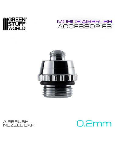 Capuchon de buse 0,2 pour aérographe Mobius / 0.2mm Airbrush Nozzle Cap for Mobius Airbrush
