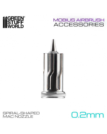 Bouchon de buse 0,2 pour aérographe Mobius / 	0.2 Nozzle Cap for Mobius Airbrush