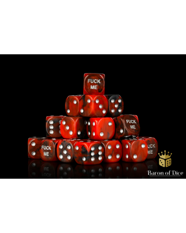 F*** Me Dice - Steel - Red