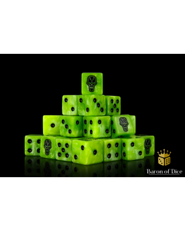 Day of The Dead Dice - Skull - Square Corner