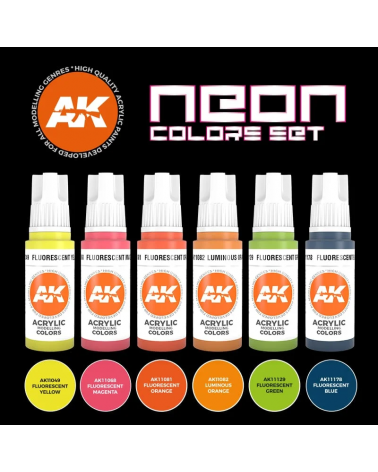 AK-Neon Colors Set (6x17mL)