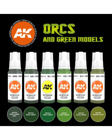 AK-Orcs And Green Creatures Set (3rd Generation) (6x17mL)