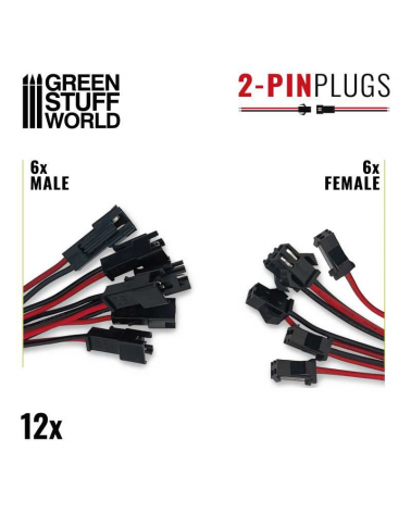 6 male and 6 female quick connectors