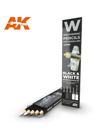 AK Watercolor Pencil Black And White Set