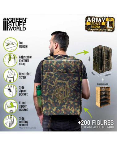 Army Transport Bag L / Sac de transport pour les miniatures - L - Édition Camouflage