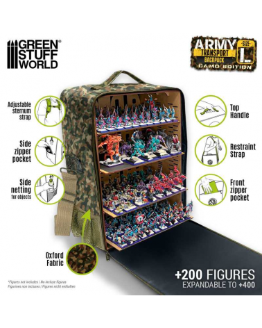 Army Transport Bag L / Sac de transport pour les miniatures - L - Édition Camouflage