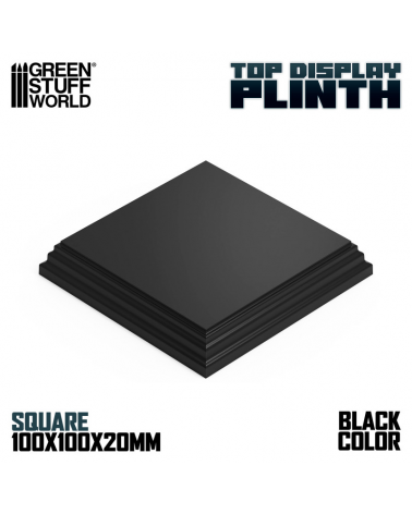 Square Wood display bases 10x10 cm - Black
